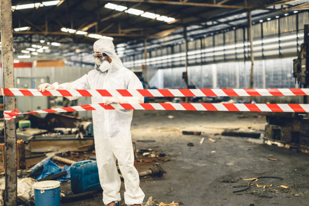 Professional Biohazard technician working in Feasterville Trevose, PA